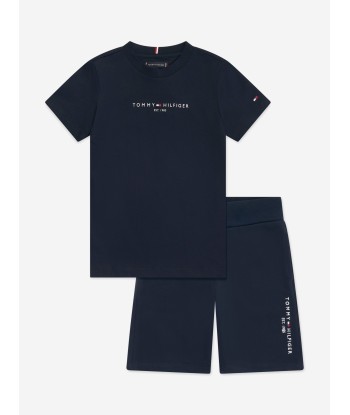 Tommy Hilfiger Boys Essential Shorts Set in Navy en linge