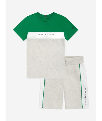 Tommy Hilfiger Boys Essential Colourblock Shorts Set in Green de votre