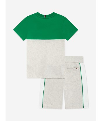 Tommy Hilfiger Boys Essential Colourblock Shorts Set in Green de votre