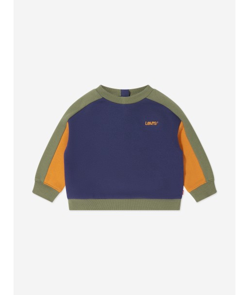 Levi's Wear Baby Boys Logo Colourblock Crew Sweatsirt in Blue à prix réduit toute l'année