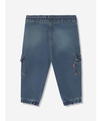 Levi's Baby Boys Relaxed Dobby Cargo Joogers in Blue la colonne vertébrale