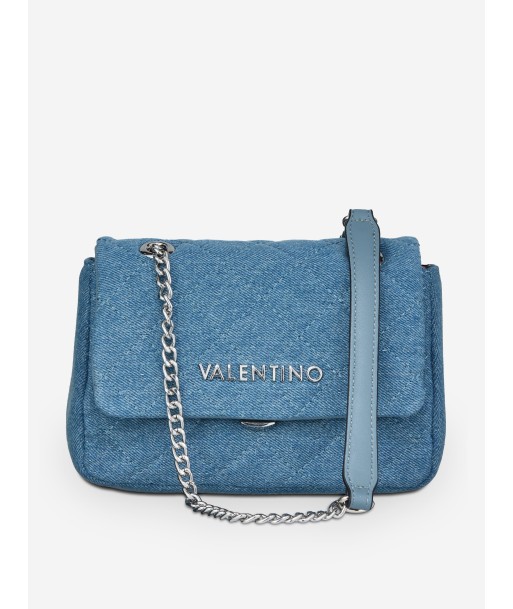 Valentino Girls Ocarina Denim Crossbody Bag in Blue (13.5cm) prix pour 