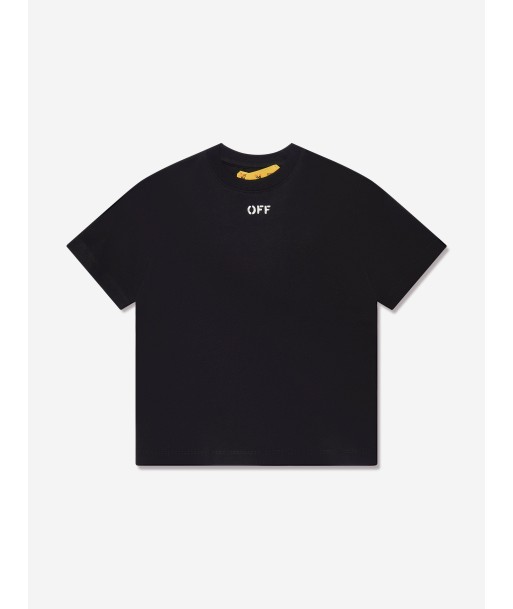 Off-White Boys Off Stamp T-Shirt in Black Dans la société mordern