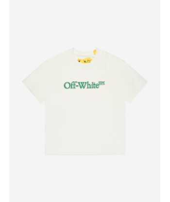 Off-White Boys Big Bookish T-Shirt in White la chaussure