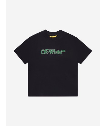 Off-White Boys Big Bookish T-Shirt in Black pas chere