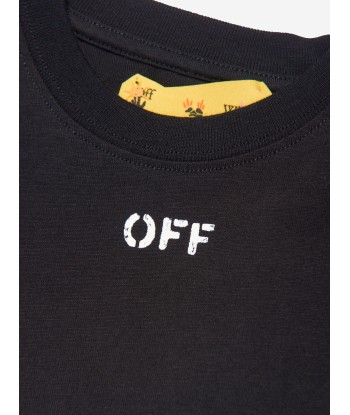 Off-White Boys Off Stamp T-Shirt in Black Dans la société mordern