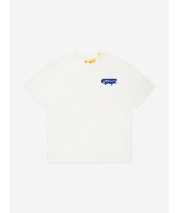 Off-White Boys Paint Graphic T-Shirt in Whire livraison gratuite