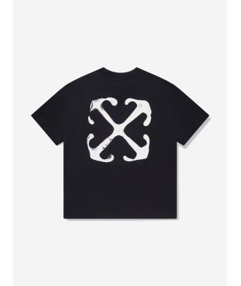 Off-White Boys Paint Graphic T-Shirt in Black Jusqu'à 80% De Réduction