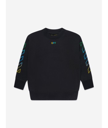 Off-White Kids Arrow Rainbow Sweatshirt in Black Profitez des Offres !