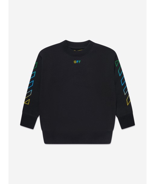 Off-White Kids Arrow Rainbow Sweatshirt in Black Profitez des Offres !