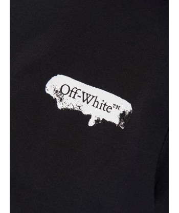 Off-White Boys Paint Graphic T-Shirt in Black Jusqu'à 80% De Réduction