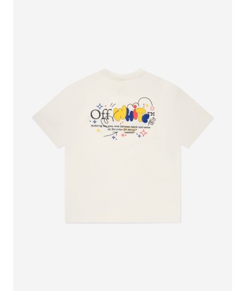 Off-White Boys Funny T-Shirt in White Comment ça marche