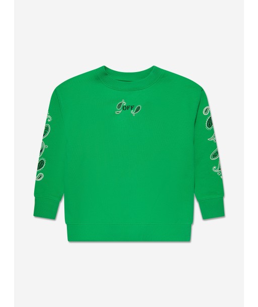 Off-White Kids Bandana Sweatshit in Green Comparez plus de prix