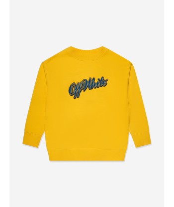 Off-White Boys Baseball Logo Sweatshirt in Yellow chez Cornerstreet bien 