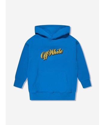 Off-White Boys Baseball Logo Hoodie in Blue Comparez plus de prix