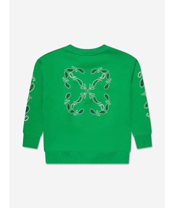 Off-White Kids Bandana Sweatshit in Green Comparez plus de prix