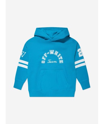 Off-White Boys Team 23 Hoodie in Blue offre 