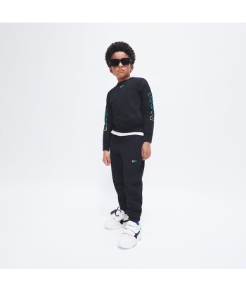 Off-White Kids Diagonal Rainbow Joggers in Black shop