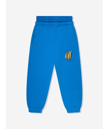 Off-White Boys Baseball Logo Joggers in Blue Vous souhaitez 