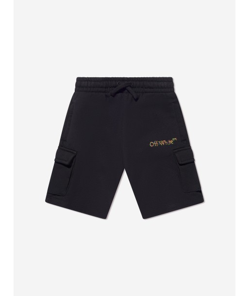 Off-White Boys Logo Stretch Shorts in Black À commander