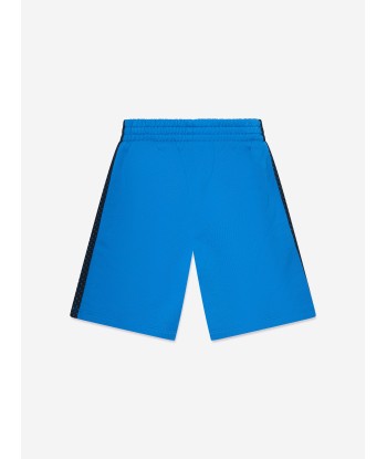 Off-White Boys Baseball Logo Mesh Shorts in Blue pas cher