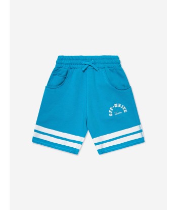 Off-White Boys Team 23 Sweat Shorts in Blue en linge