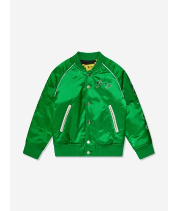 Off-White Kids Bandana Bomber Jacket in Green Faites des économies