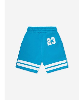 Off-White Boys Team 23 Sweat Shorts in Blue en linge