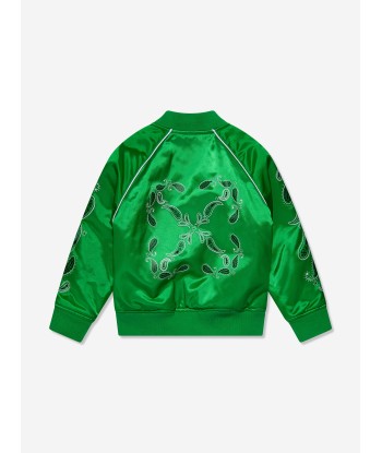 Off-White Kids Bandana Bomber Jacket in Green Faites des économies