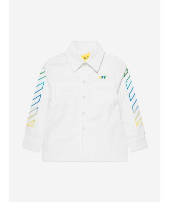 Off-White Boys Arrow Rainbow Shirt in White store