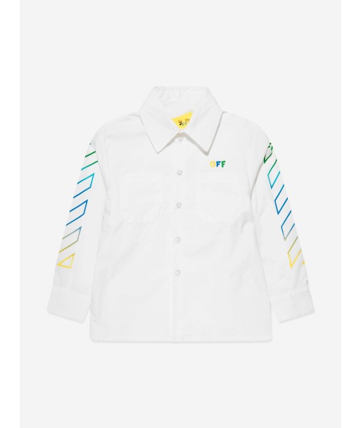 Off-White Boys Arrow Rainbow Shirt in White store