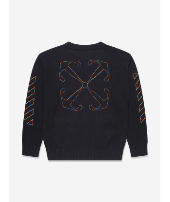 Off-White Boys Arrow Rainbow Logo Cardigan in Black sélection de produits