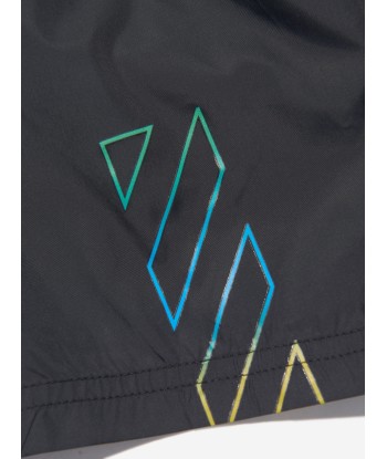 Off-White Boys Diagonal Logo Swim Shorts in Black la livraison gratuite