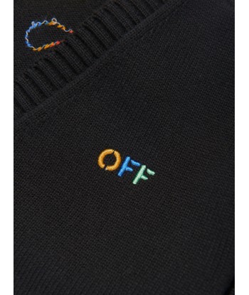 Off-White Boys Arrow Rainbow Logo Cardigan in Black sélection de produits