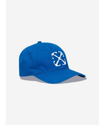 Off-White Kids Arrow Baseball Cap in Blue Amélioration de cerveau avec