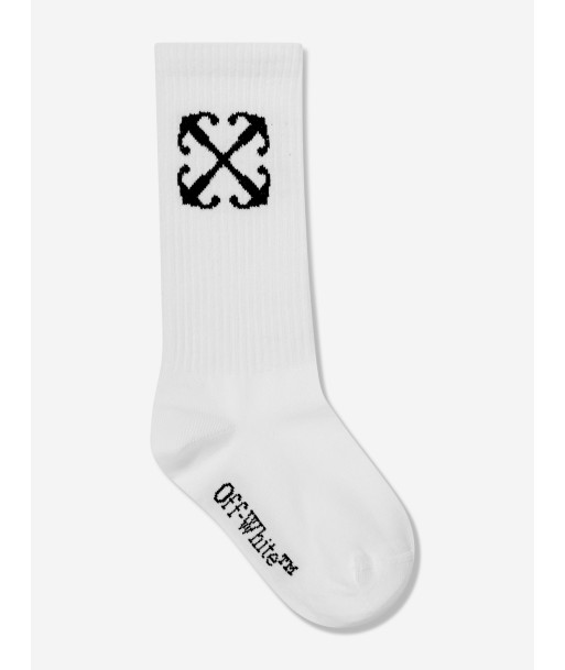 Off-White Kids Arrow Socks in White store