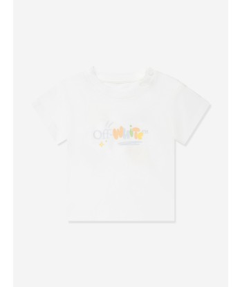 Off-White Baby Boys Funny T-Shirt in White votre