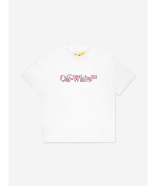 Off-White Girls Big Bookish T-Shirt in White Les magasins à Paris