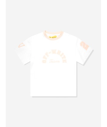 Off-White Girls Team 23 T-Shirt in White Livraison rapide