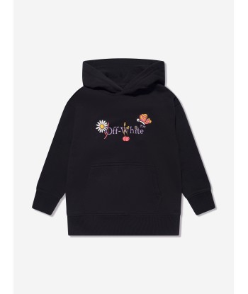 Off-White Girls Funny Flowers Hoodie in Black Découvrez la collection