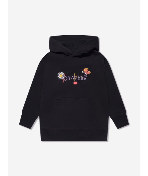 Off-White Girls Funny Flowers Hoodie in Black Découvrez la collection