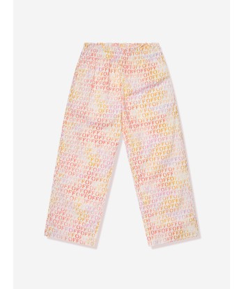 Off-White Girls Off Stamp Straight Trousers in Multicolour offre 