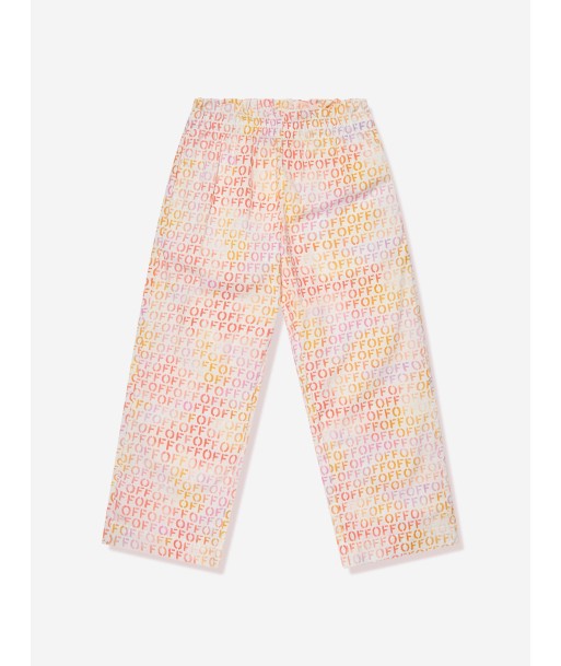 Off-White Girls Off Stamp Straight Trousers in Multicolour offre 