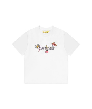 Off-White Girls Funny Flowers T-Shirt in White brillant des détails fins