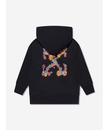 Off-White Girls Funny Flowers Hoodie in Black Découvrez la collection