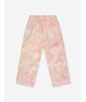 Off-White Girls Off Stamp Straight Trousers in Multicolour offre 