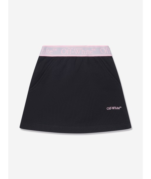 Off-White Girls Bookish Logo Band Skirt in Black vous aussi creer 