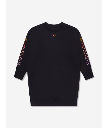 Off-White Girls Arrow Rainbow Crew Dress in Black s'inspire de l'anatomie humaine