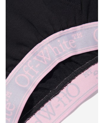 Off-White Girls Bookish Logo Band Cropped Hoodie in Black store