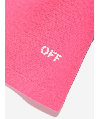 Off-White Girls Off Stamp Sweat Skirt in Pink votre